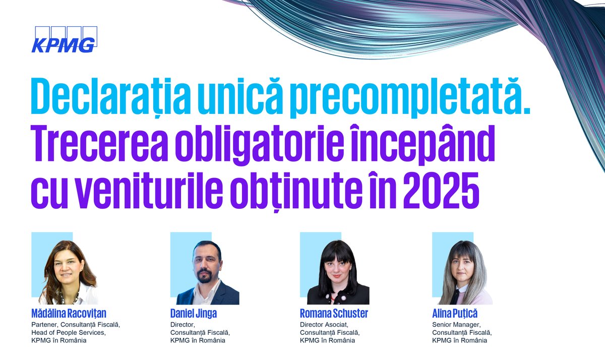 OUG 128/2024 prevede trecerea la precompletarea obligatorie a declarației unice începând cu 2025 și simplificarea modului de completare și depunere. kpmg.com/ro/ro/home/ins… #kpmg #kpmgtax #declaratiaunica #codfiscal