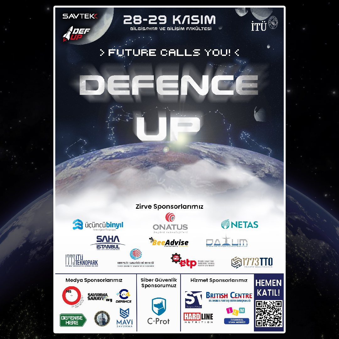 Türkiye’nin ilk ve en büyük Savunma Sanayii Öğrenci Kulübü İTÜ SAVTEK olarak, bu yıl 3.’sünü düzenlediğimiz Defence-UP zirvemiz sürpriz hediyeler ve konuklarıyla 28-29 Kasım tarihlerinde Ayazağa Kampüsü Bilgisayar ve Bilişim Fakültesinde! 🚀

Daha fazlası için beklemede kalın!