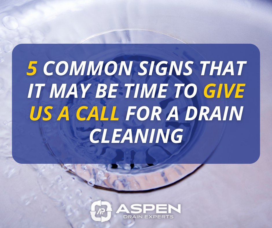 AspenOneHour's tweet photo. 💧 Here are 5 telltale signs that it's time to call in our professionals for drain cleaning:

👉 Slow Drainage
👉 Standing Water In Sink/Tub
👉 Gurgling Sounds From Drains
👉 Foul Odors
👉 Frequent Clogs

#AspenDrainExperts https://t.co/2hHKd4YOuv
