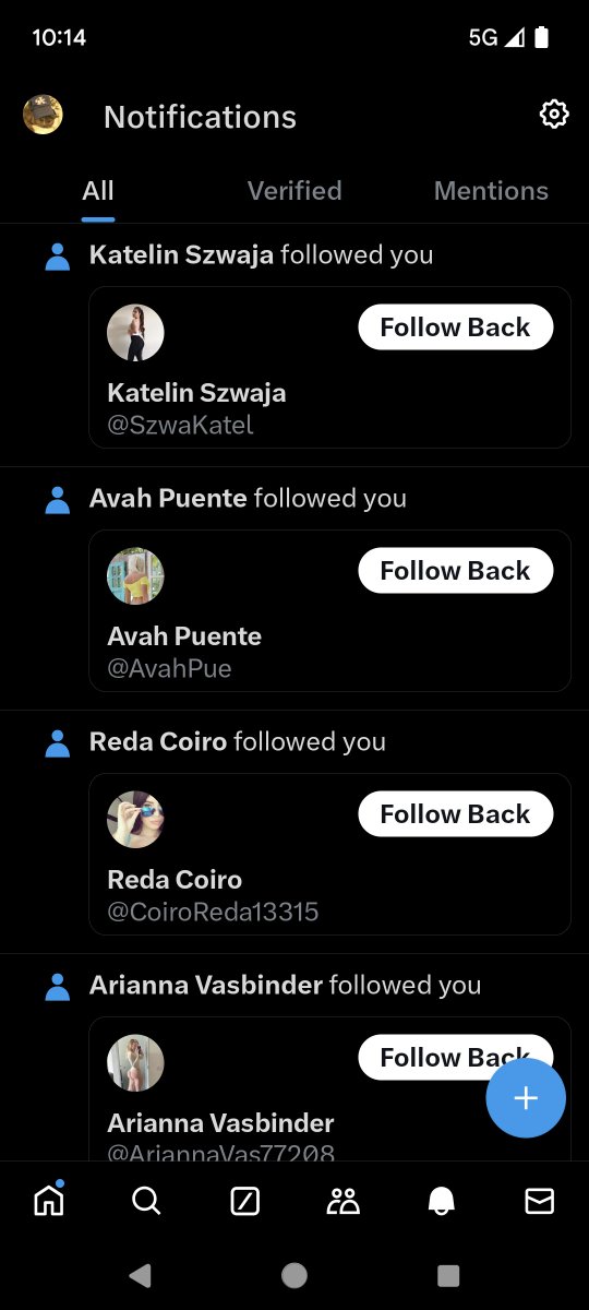 I'm mostly on Blue Sky now, but I come here every so often, and each time I have been followed by one (1) new porn bot.