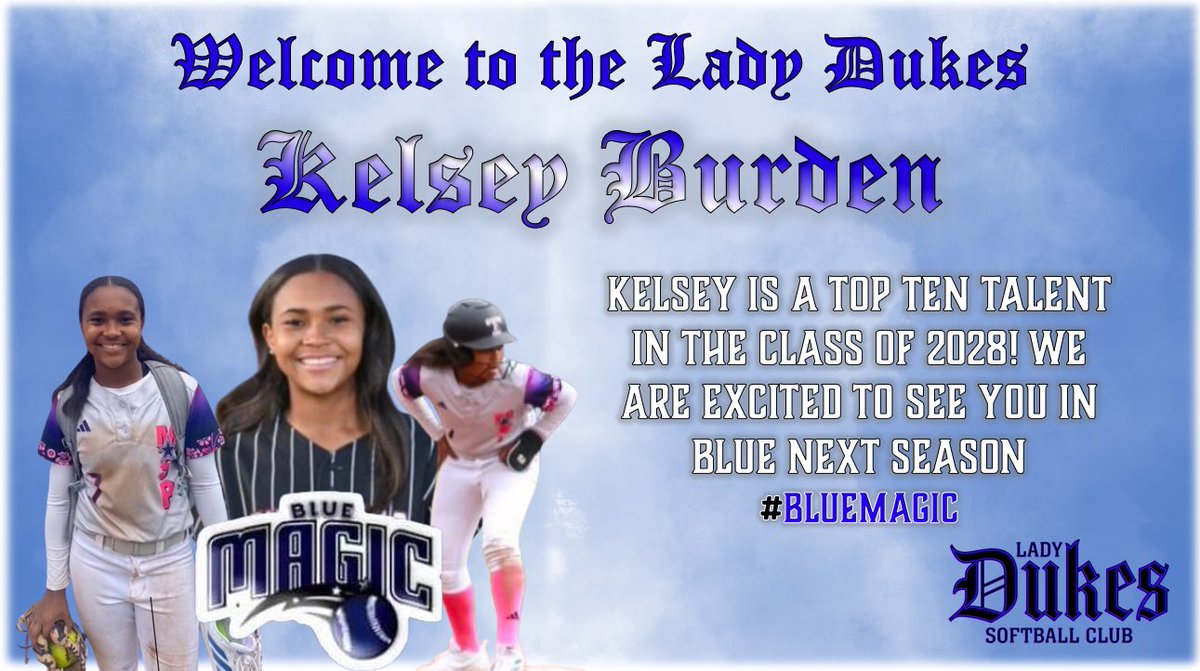 Welcome <a href="/KelseyABurden/">Kelsey Burden</a> To The Lady Dukes!  We can’t wait to get Started, great day to be in blue. 

#BlueMagic
