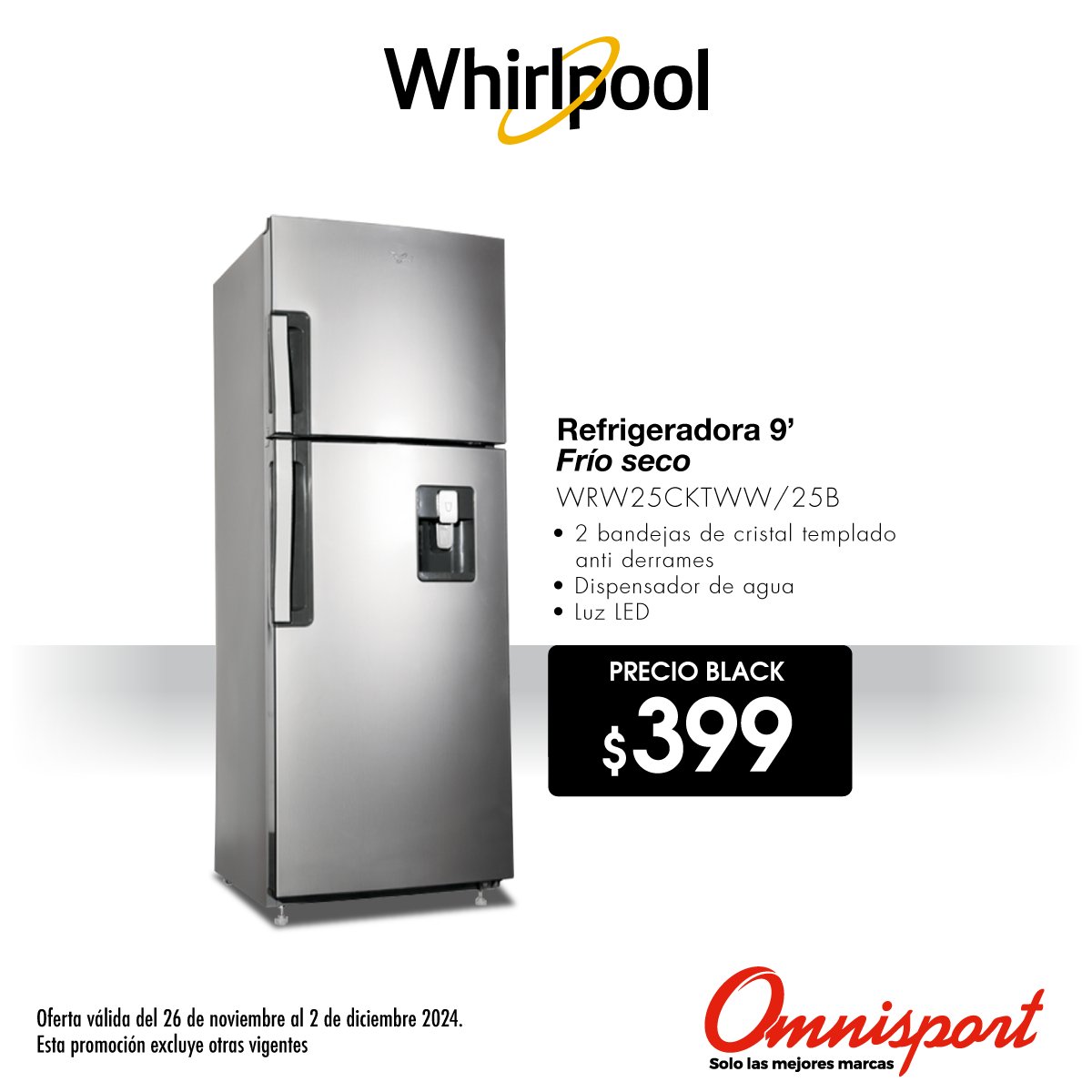 La refrigeradora Whirlpool es tu aliada perfecta en la cocina. Con su tecnología de enfriamiento eficiente, mantendrás tus alimentos frescos por más tiempo.
Es la oportunidad perfecta para renovar tu cocina. 👌🏻

tinyurl.com/yza67jph