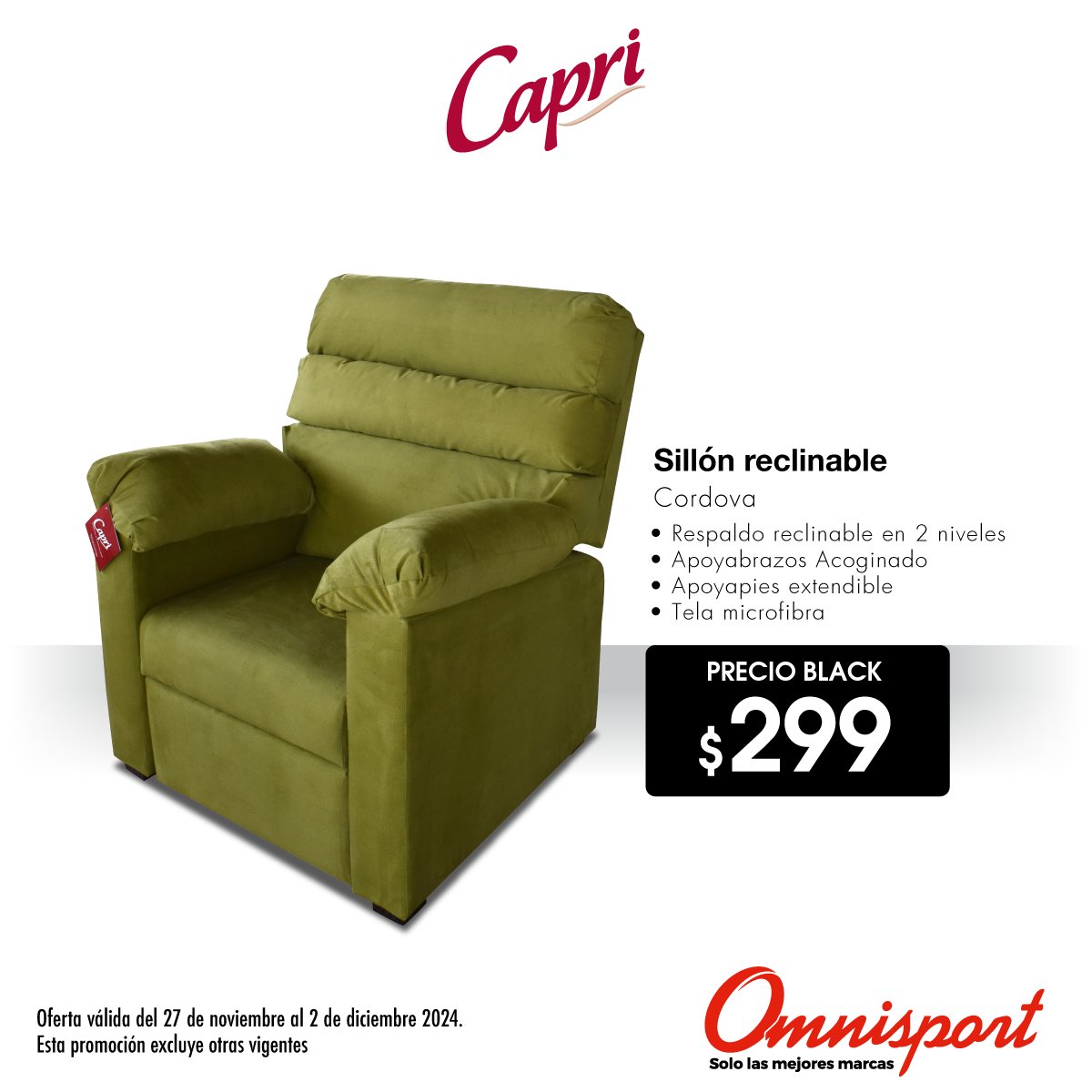 Disfruta de la máxima comodidad con un sillón reclinable, Capri. Su diseño ergonómico y materiales de alta calidad te brindarán horas de descanso. 👌🏻

 tinyurl.com/36xjfs54