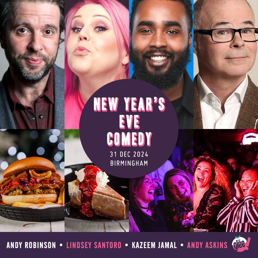 The Glee Club Birmingham (@gleeclubbham) on Twitter photo See in 2025 with a bang as we bring you the best comedians, excellent food, and an after-party at our NYE show 🍾
Featuring Andy Robinson, <a href="/LinzSantoro/">Lindsey Santoro</a>, <a href="/kazeemjamal_/">Kazeem Jamal</a> & <a href="/AndyAskins/">Andy Askins</a> 😂
With a countdown and a DJ to keep the party going late 🎆
BOOK NOW 🎟️ bit.ly/NYEGleeBham See in 2025 with a bang as we bring you the best comedians, excellent food, and an after-party at our NYE show 🍾
Featuring Andy Robinson, <a href="/LinzSantoro/">Lindsey Santoro</a>, <a href="/kazeemjamal_/">Kazeem Jamal</a> & <a href="/AndyAskins/">Andy Askins</a> 😂
With a countdown and a DJ to keep the party going late 🎆
BOOK NOW 🎟️ bit.ly/NYEGleeBham
