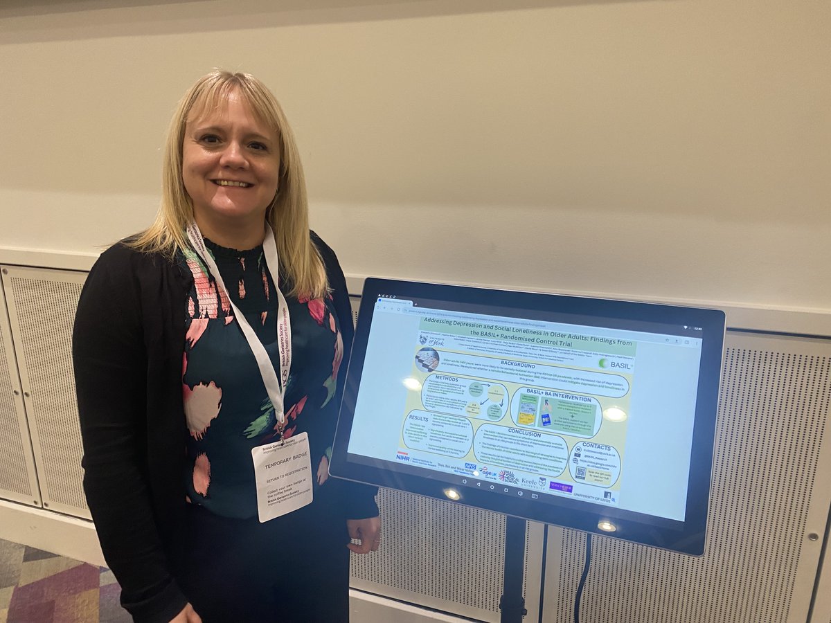 BASIL Research (@basil_research) on Twitter photo Some lovely pictures of Liz and Kate presenting BASIL+ quantitative and qualitative findings at the British Geriatrics Society conference! <a href="/GeriSoc/">British Geriatrics Society</a> <a href="/DavidEkers/">david ekers🇪🇺</a> <a href="/SimonGilbody/">Simon Gilbody</a> <a href="/CizCG/">ProfessorCarolynCG</a> <a href="/TEWVresearch/">TEWV research</a> <a href="/NIHRresearch/">National Institute for Health and Care Research</a> <a href="/age_uk/">Age UK</a> #BGSconf #Basil_Research #MentalHealth Some lovely pictures of Liz and Kate presenting BASIL+ quantitative and qualitative findings at the British Geriatrics Society conference! <a href="/GeriSoc/">British Geriatrics Society</a> <a href="/DavidEkers/">david ekers🇪🇺</a> <a href="/SimonGilbody/">Simon Gilbody</a> <a href="/CizCG/">ProfessorCarolynCG</a> <a href="/TEWVresearch/">TEWV research</a> <a href="/NIHRresearch/">National Institute for Health and Care Research</a> <a href="/age_uk/">Age UK</a> #BGSconf #Basil_Research #MentalHealth