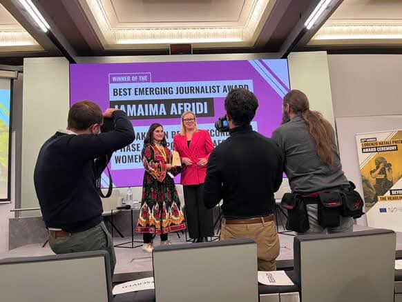 JamaimaAfridi's tweet image. I am overjoyed to share that I've been awarded the prestigious Lorenzo Natali Prize for Emerging Journalists.
I'm deeply grateful that my work highlighting the struggles of Afghan women has been recognized internationally.
#NataliPrize
#EmergingJournalist2024