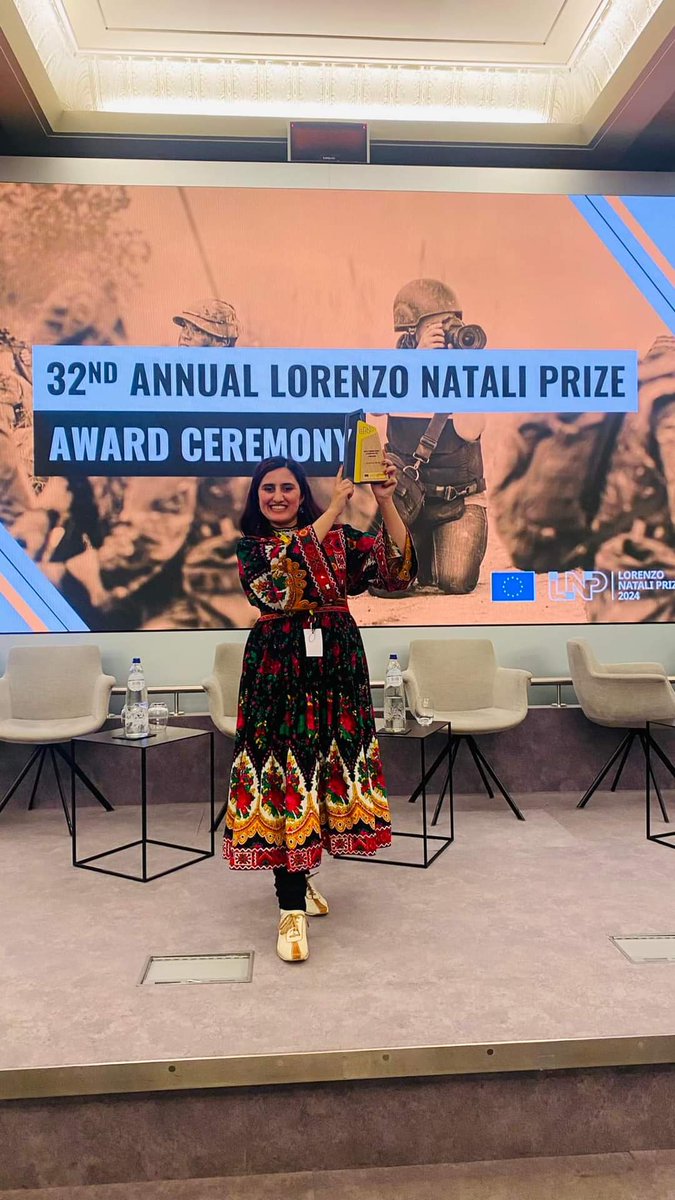 JamaimaAfridi's tweet image. I am overjoyed to share that I've been awarded the prestigious Lorenzo Natali Prize for Emerging Journalists.
I'm deeply grateful that my work highlighting the struggles of Afghan women has been recognized internationally.
#NataliPrize
#EmergingJournalist2024