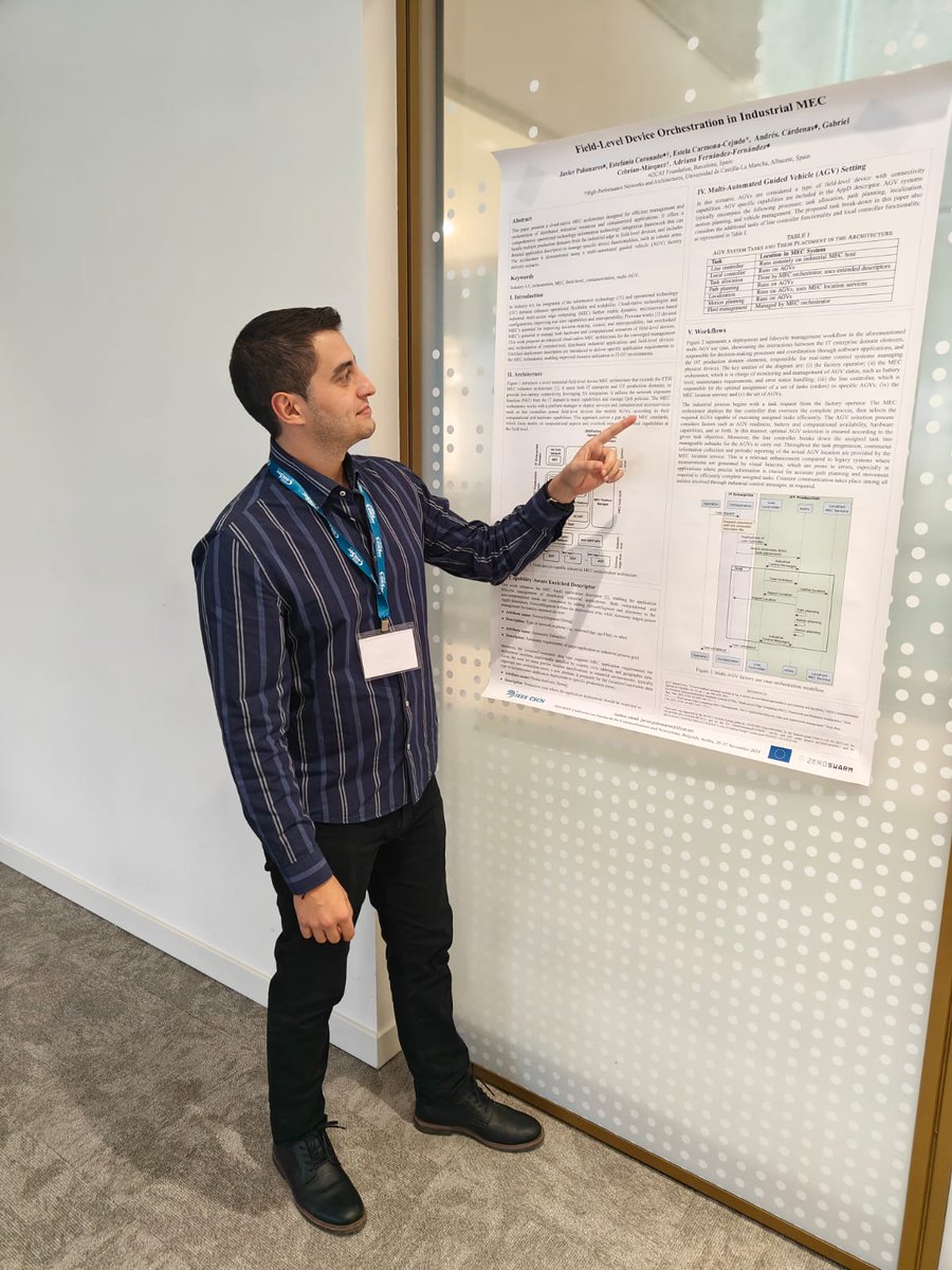 I-CONDA Project (@iconda_project) on Twitter photo ❗J. Palomares presented the paper entitled "Field-Level Device Orchestration in Industrial MEC" at IEEE CSCN by J. Palomares, <a href="/CEstefaniaC/">Estefanía Coronado #Pint25ALB</a>, E. Carmona, A. Cárdenas, @GabrielCebrianM and A. Fernández, partially supported by the I-CONDA project 👏🏻👏🏻👏🏻 <a href="/i2CAT/">i2CAT Research Centre</a> <a href="/RaapI3A/">Raap (Redes y Arquitecturas de Altas Prestaciones)</a> <a href="/UCLMdivulga/">UCLMdivulga</a> ❗J. Palomares presented the paper entitled "Field-Level Device Orchestration in Industrial MEC" at IEEE CSCN by J. Palomares, <a href="/CEstefaniaC/">Estefanía Coronado #Pint25ALB</a>, E. Carmona, A. Cárdenas, @GabrielCebrianM and A. Fernández, partially supported by the I-CONDA project 👏🏻👏🏻👏🏻 <a href="/i2CAT/">i2CAT Research Centre</a> <a href="/RaapI3A/">Raap (Redes y Arquitecturas de Altas Prestaciones)</a> <a href="/UCLMdivulga/">UCLMdivulga</a>