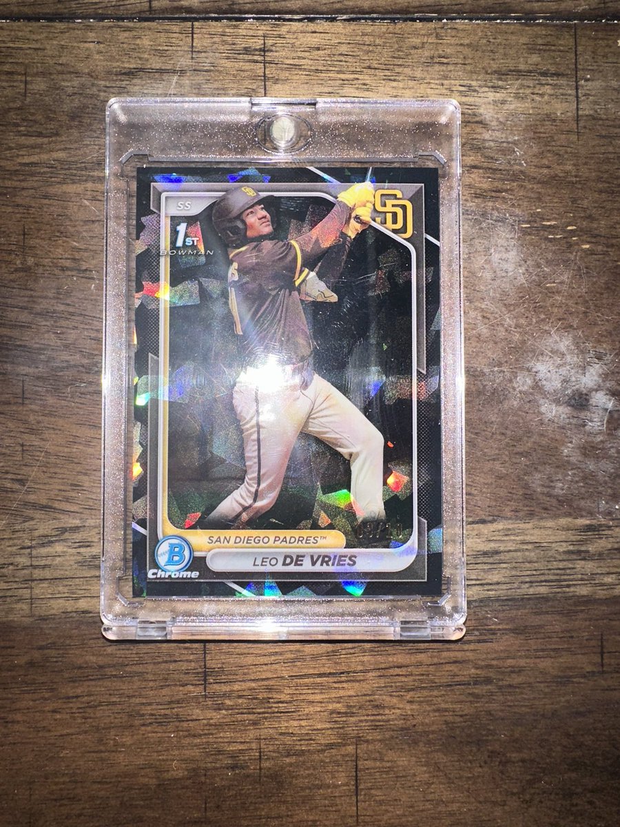 istep01's tweet photo. @certifiedcards I bought two boxes and pulled these two bangers. A Leo Auto /50 and non auto /10 https://t.co/RESbYdpanU