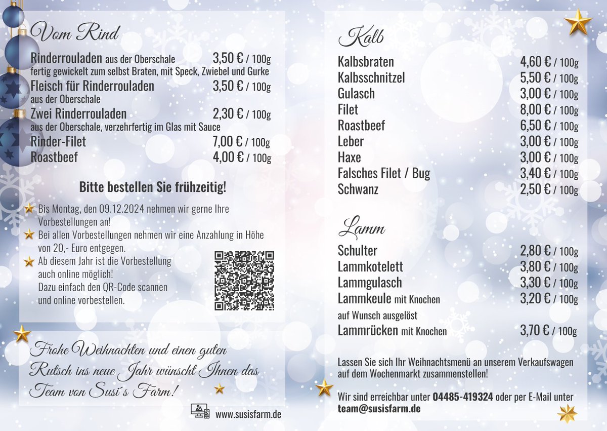 SusisFarm_de's tweet photo. Das Weihnachtsangebot von Susi´s Farm https://t.co/P9vYZVEvdh https://t.co/UHsIaAlmia