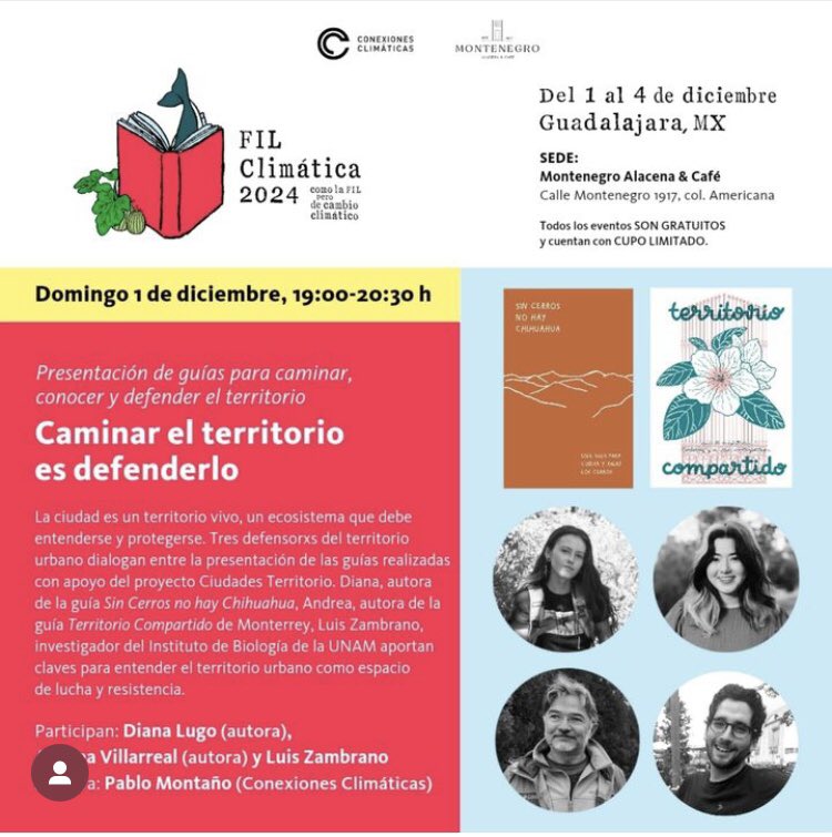 ZambranoAxolote's tweet photo. Vamos a estar en Guadalajara en la
#FilClimatica
Con ConexionesClimaticas
Nos vemos ahí!! https://t.co/ddCVC5vxGT