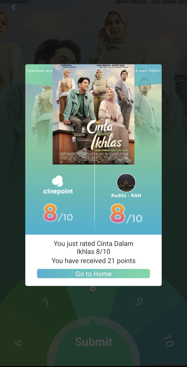 196. Cinta Dalam Ikhlas
Film drama religi yg melebihi ekpektasi, manis, getir dan hangat dg plot twist yg mengejutkan. Bagus 👍🏻
#CintaDalamIkhlas
<a href="/cinepoint_/">Cinepoint app official account</a> <a href="/Starvisionplus/">Starvision | FILM SENIN HARGA NAIK TAYANG LEBARAN</a> <a href="/aboensungkar/">buN</a> <a href="/cinema21/">Cinema XXI</a>