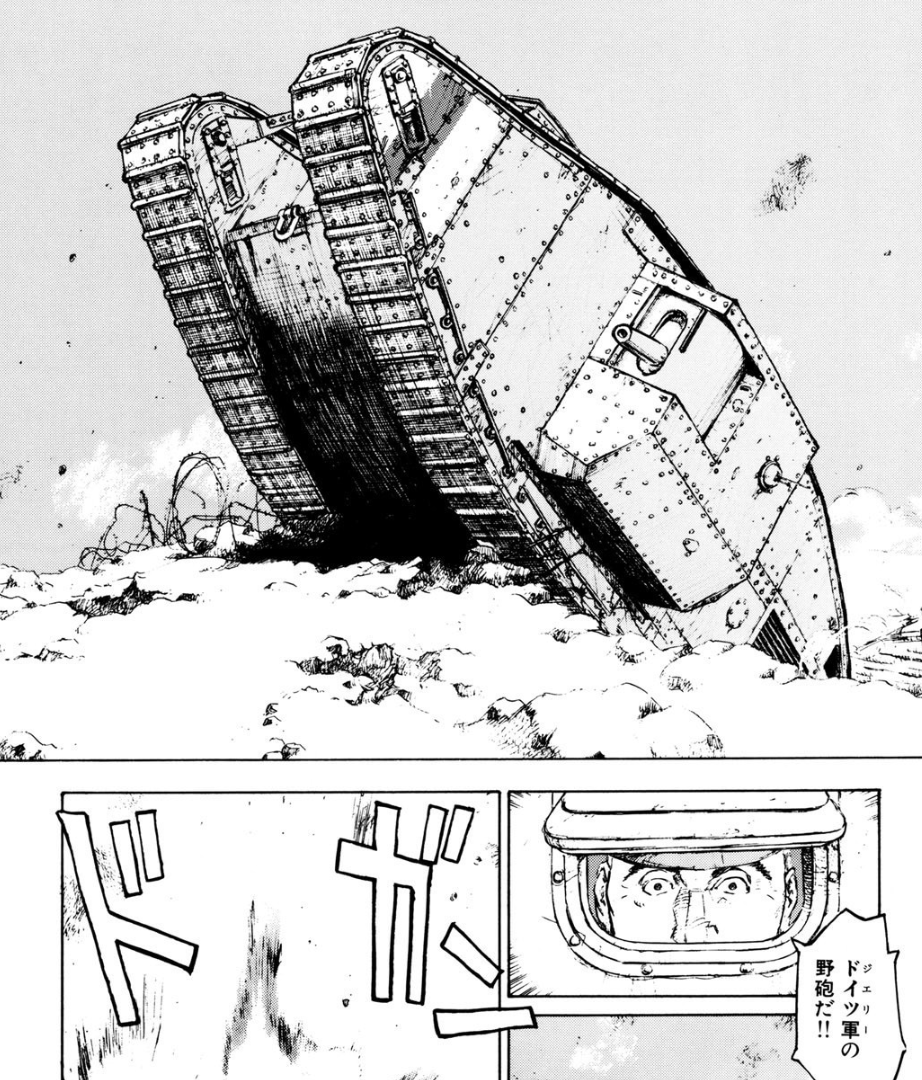 菱形戦車って出撃したら帰還できたのだろうか?歩兵が追随できない場合、擱座してそのまま未帰還というイメージ。だがそんなことを含めて本格的に描いてみたい兵器。