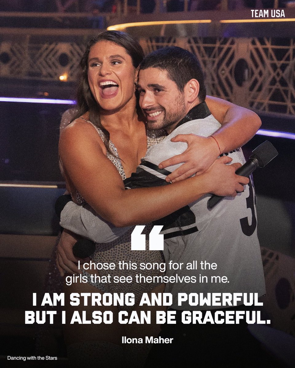 TeamUSA's tweet photo. Inspired a nation twice in one year 🫶

Congratulations @ilona_maher and @Dance10Alan! 

📸 Dancing with the Stars 

#DWTSFinale https://t.co/IltdltAiwL