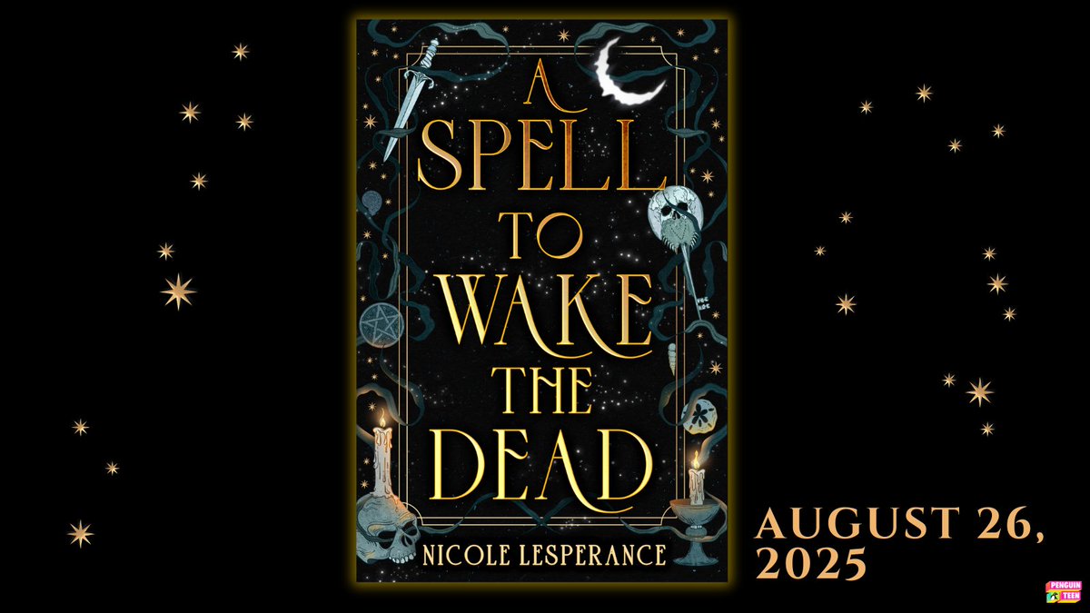 Nicole Lesperance (@niclesperance) on Twitter photo Here's the cover for A SPELL TO WAKE THE DEAD, which comes out 8/26/25 from <a href="/PenguinTeen/">Penguin Teen</a>. Thank you so much to <a href="/cocorrina/">Cocorrina</a> for the gorgeous illustration, and Kristin Boyle for the beautifully eerie design. And thank you to <a href="/gretchendurning/">Gretchen Durning</a> and Kathleen Rushall! Here's the cover for A SPELL TO WAKE THE DEAD, which comes out 8/26/25 from <a href="/PenguinTeen/">Penguin Teen</a>. Thank you so much to <a href="/cocorrina/">Cocorrina</a> for the gorgeous illustration, and Kristin Boyle for the beautifully eerie design. And thank you to <a href="/gretchendurning/">Gretchen Durning</a> and Kathleen Rushall!
