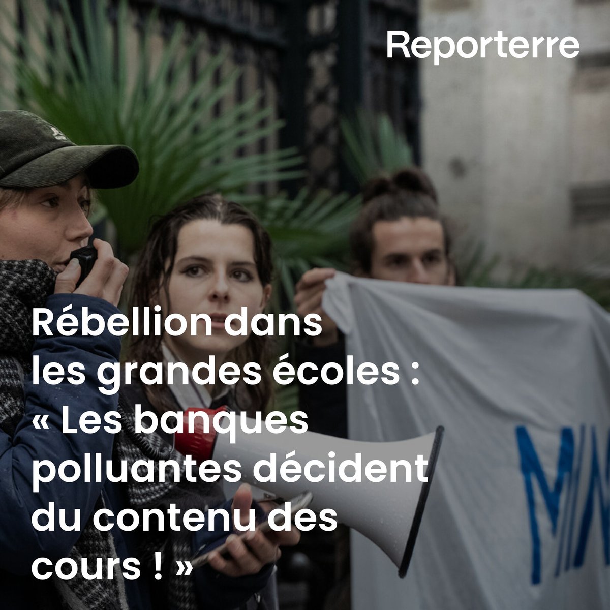 HEC, les Mines Paris, l’École des Ponts… 

En Île-de-France, des dizaines d’étudiants ont mené des actions éclair contre l’influence de plusieurs banques et entreprises climaticides : « Elles décident du contenu des cours ! »

Lire l'article ➡️ l.reporterre.net/YMD