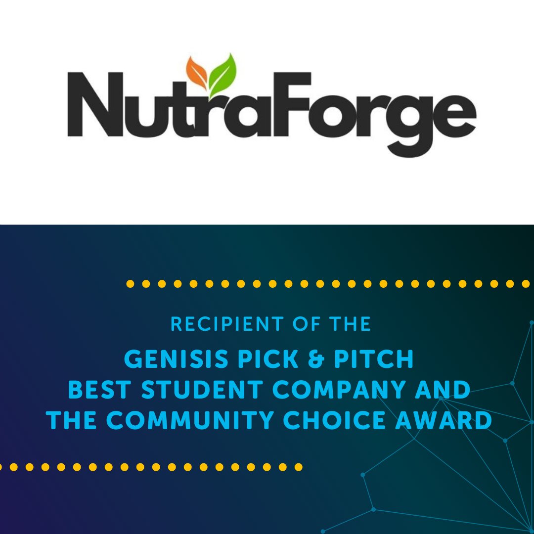 🎉Congrats to @nutraforgetech on winning Best Student Company &amp; Community Choice Award! We’re proud to celebrate our partner’s success in revolutionizing personalized nutrition. Learn more at nutraforge.ca 🌟 #HealthTech #Innovation #BounceHealth
