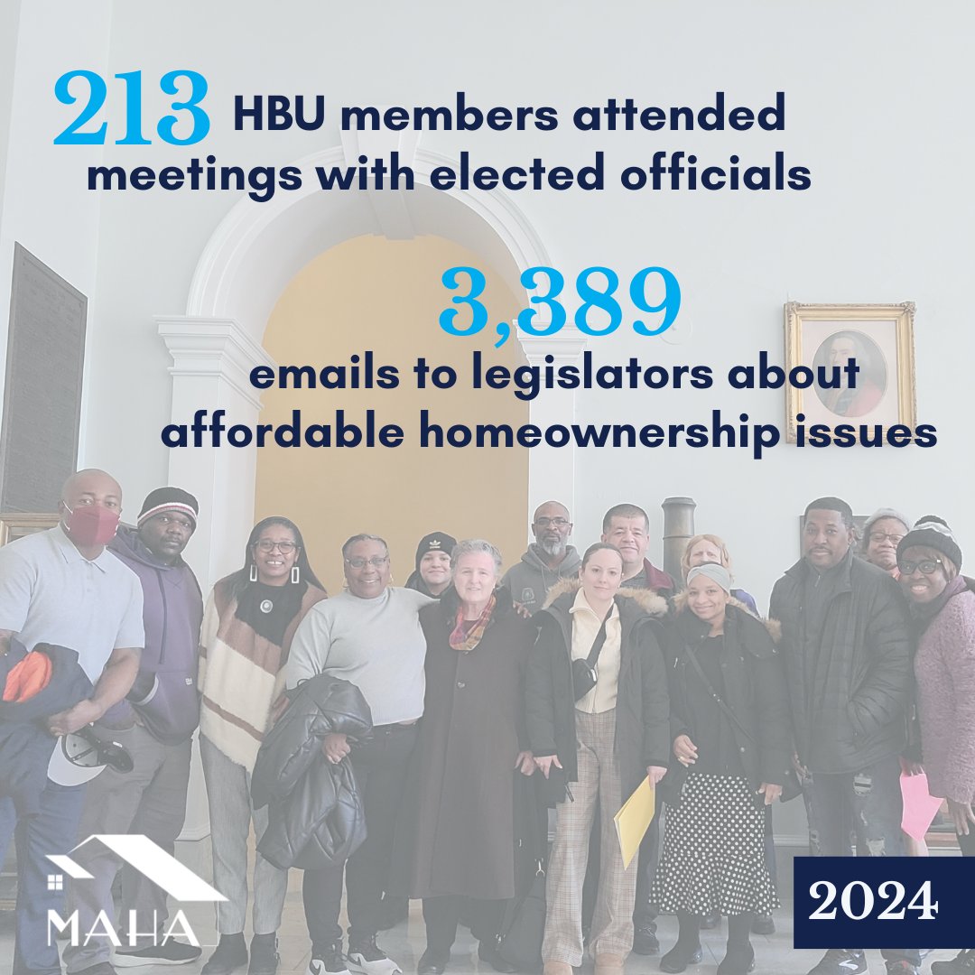 MAHA’s Homebuyers Union took our fight for affordable homeownership to the statehouse this year. We advocated for more resources to be allocated to STASH &amp; other critical homeownership programs. We're ready to keep fighting to make sure homeownership gets more attainable!