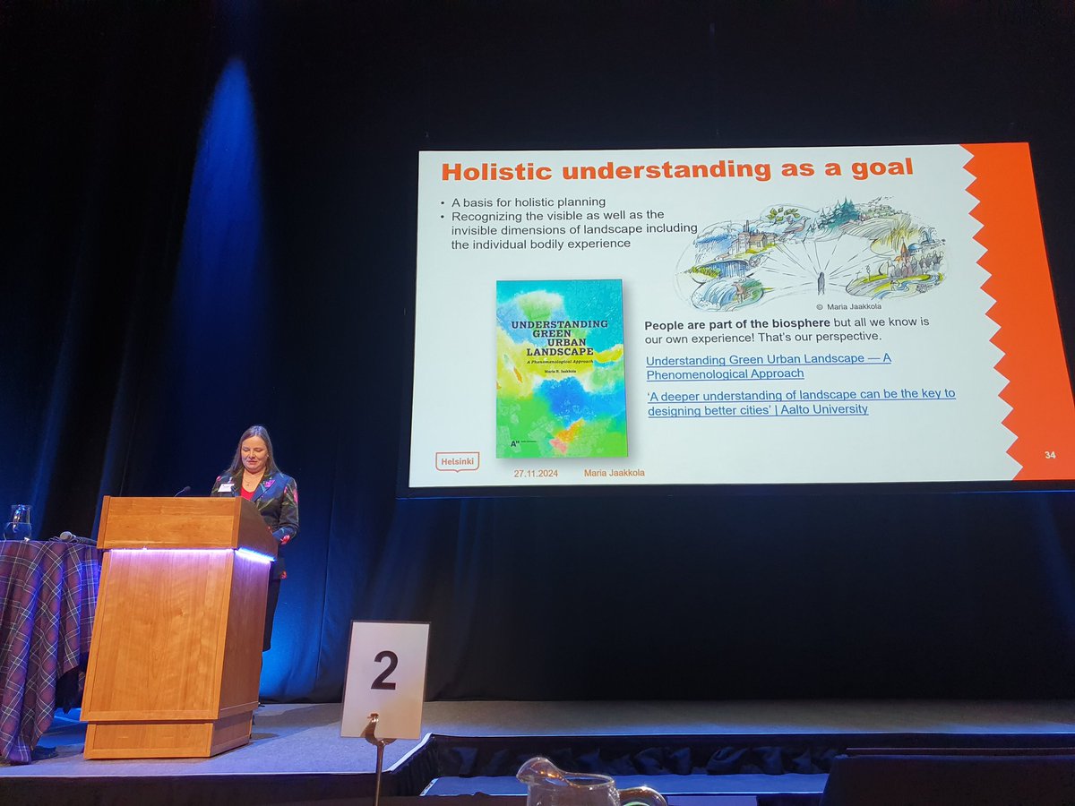 sparks_stirling's tweet photo. Final session of the day at @ScotlandsTowns Conference brings an international perspective with Dr Maria Jaakkola from the City of Helsinki talking about wellbeing and sustainability https://t.co/dG0N4l4jvw