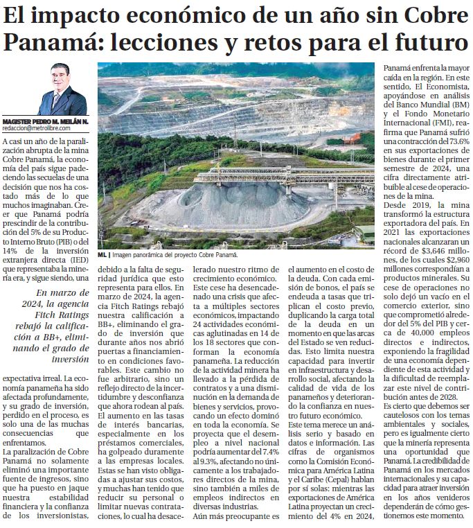 Alberto cubilla (@srcubilla92) on Twitter photo #UltimasNoticias El impacto de cerrar Cobre Panamá no solo afecta a los mineros. Afecta a todos los panameños: menos inversión, más crisis. ¿Vale la pena?" Panamá perdió 5% del PIB. ¡Eso no es relajo! Ahora nos cuesta más la comida, el empleo y hasta el futuro." 💸 <a href="/mauidesaint/">Maui Saint Malo</a> #UltimasNoticias El impacto de cerrar Cobre Panamá no solo afecta a los mineros. Afecta a todos los panameños: menos inversión, más crisis. ¿Vale la pena?" Panamá perdió 5% del PIB. ¡Eso no es relajo! Ahora nos cuesta más la comida, el empleo y hasta el futuro." 💸 <a href="/mauidesaint/">Maui Saint Malo</a>