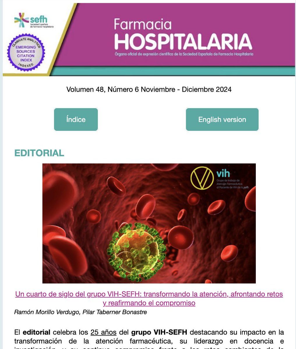 🆕📷Ya disponible el nuevo número 6 del Volumen 48 (Noviembre-Diciembre) 

Descubrelo en la newsletter habitual  📷

🔗mailchi.mp/sefh/revista-f…