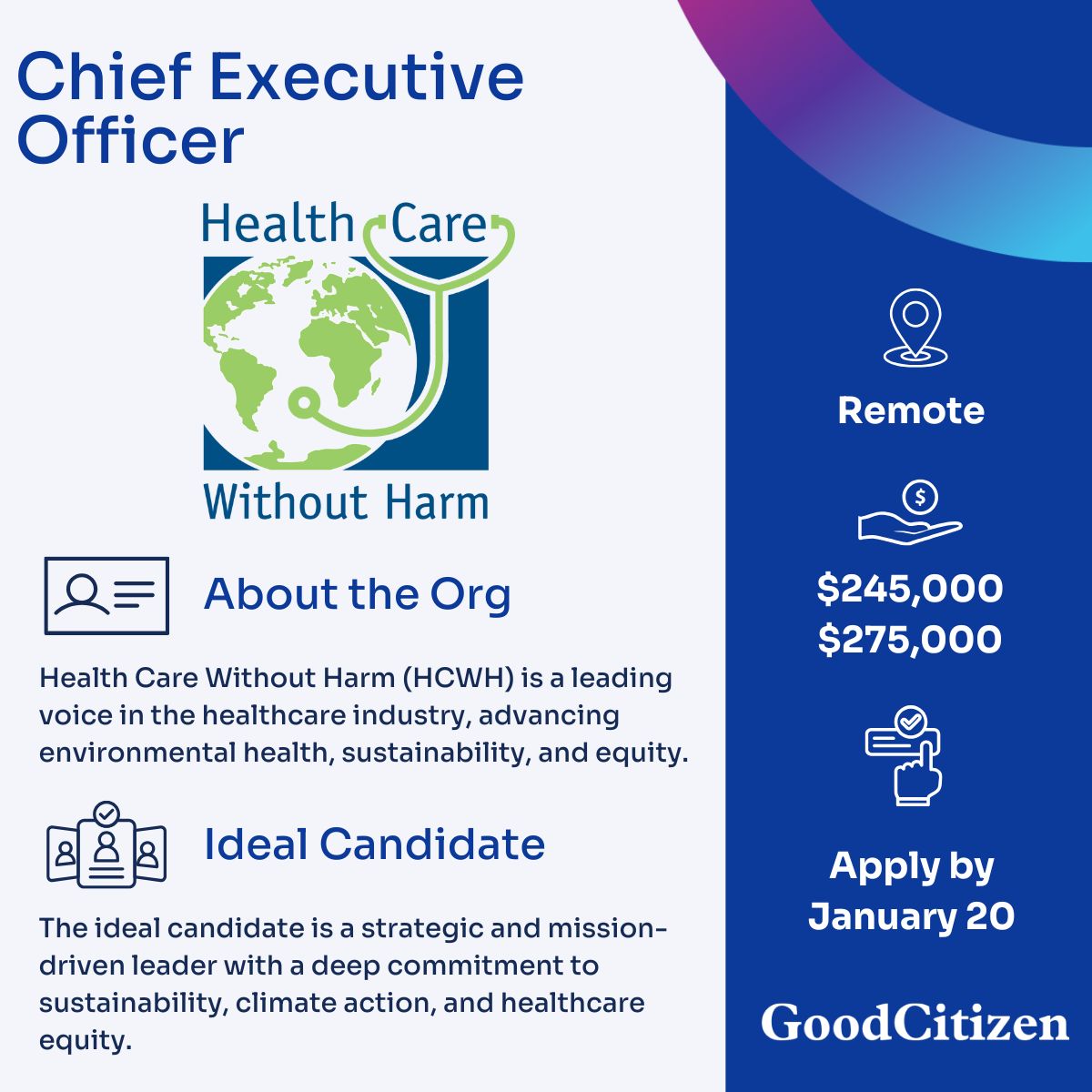 HCWH - US & Canada (@hcwithoutharm) on Twitter photo We're searching for our next CEO to lead our organization into its next chapter of impact. A unique opportunity to work at the nexus of health & climate action, guiding a global mission focused on creating sustainable, equitable & climate-resilient health care systems: We're searching for our next CEO to lead our organization into its next chapter of impact. A unique opportunity to work at the nexus of health & climate action, guiding a global mission focused on creating sustainable, equitable & climate-resilient health care systems: