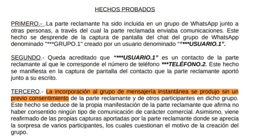 caty_pou's tweet photo. 📌 PS-00298-2023 (4.10.2024)
⚠️ Todo un clásico ⤵️
✅ La incorporación en grupos de #WhatsApp sin previo consentimiento.
💥 Infracción art. 6.1. del RGPD
➡️ Multa: 3.000€ https://t.co/KYSo6RkHQt https://t.co/l9ztDngstZ