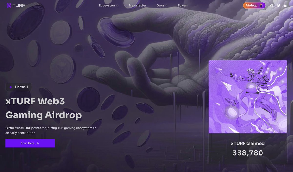 GM 👾

We heard some feedbacks that users were facing issues while connecting Telegram to the xTURF airdrop page (domain hiccups).

Good news: We have migrated the domain to turf.gg and ensured airdrop verification is running smoothly: turf.gg/airdrop 

If