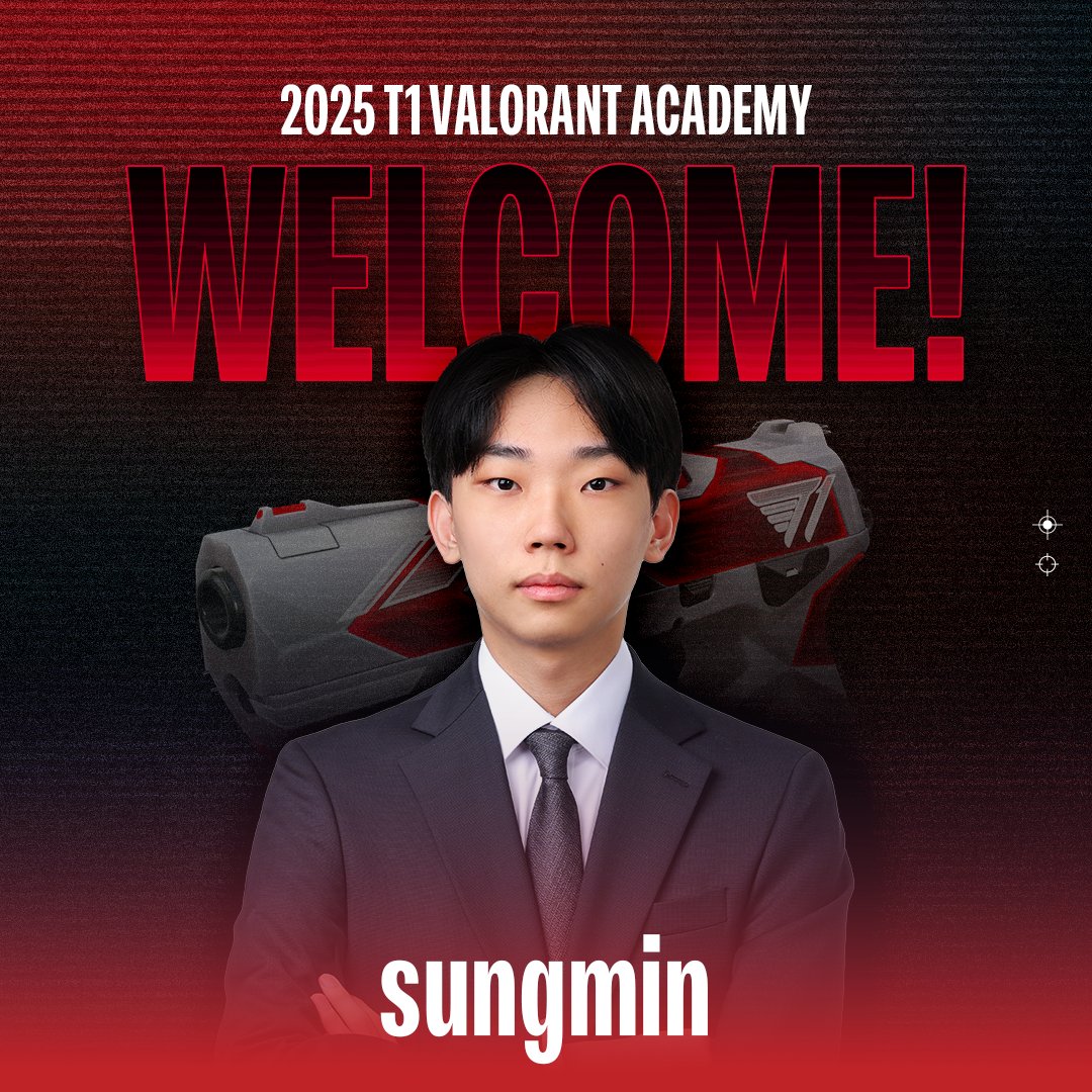 T1 VALORANT 아카데미 팀에 합류한 ‘sungmin’ 소성민 감독님을 환영해주세요!

Please welcome 'sungmin', who will be the T1 VALORANT Academy team head coach!

#T1VALORANT
