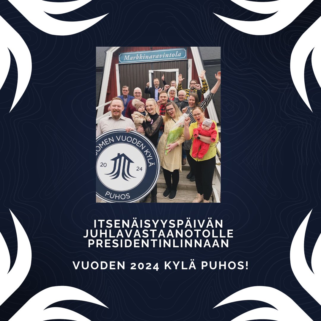 suomenkylat's tweet photo. Suomen Vuoden Kyläksi 2024 valittiin huhtikuussa Kiteellä sijaitseva Puhos. Nyt Puhos lähtee edustamaan Linnan juhlille.

@hummanihei:  "Olemme valtavan iloisia Puhoksen kylän puolesta. Kutsu heille on kunnianosoitus koko kylätoiminnalle"

@TPKanslia @alexstubb #vuodenkylä https://t.co/Y9ryWMk4n0