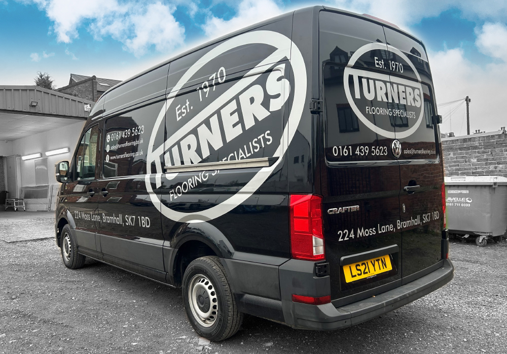 Turners Silver Metallic Vinyl Livery! Contact SNW on 0161-776 0527 or enquiries@signsnw.co.uk for all your vehicle graphics. #signsnorthwest #northwestsigns #vehiclegraphics #vehiclewrapping #turnersroofingspecialists #fleetgraphics #fleetlivery #vinylgraphics