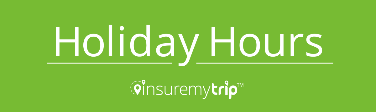 InsureMyTrip will be closed Thursday, November 28th in celebration of the Thanksgiving holiday.

Wishing you a happy and safe holiday!