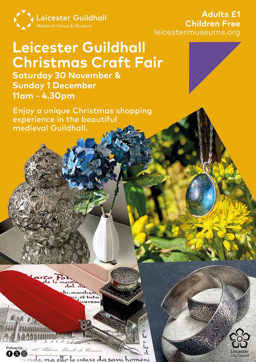 Join us at Leicester Guildhall Christmas Craft Fair this weekend! 

A chance to pick up beautiful handmade jewellery, crafts, home décor and unique gifts you won't find anywhere else.