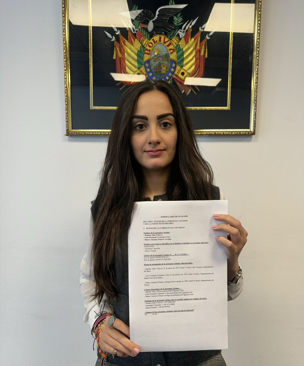 Como había anunciado hace algunas semanas, luego de agotadas todas las instancias nacionales internas, en materia jurisdiccional, estoy acudiendo a la CIDH para pedir la inmediata liberación de <a href="/JeanineAnez/">Jeanine Añez Chávez</a>, Marco Pumari y <a href="/LuisFerCamachoV/">Luis Fernando Camacho</a>, como primer paso para la liberación de