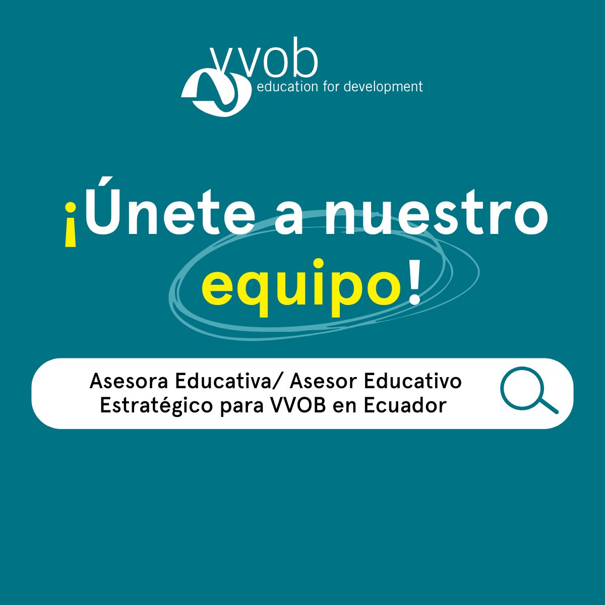 ¡ALERTA DE EMPLEO! 🗣️ 

Buscamos una Asesora Educativa o Asesor Educativo Estratégico para <a href="/VVOBenEcuador/">VVOB en Ecuador</a>

Más información sobre esta oportunidad en nuestro anuncio de vacante! 

 📩 Postúlate aquí: ecuador.vvob.org/noticia/oportu…

 📅 Fecha límite: viernes 6 de diciembre de 2024