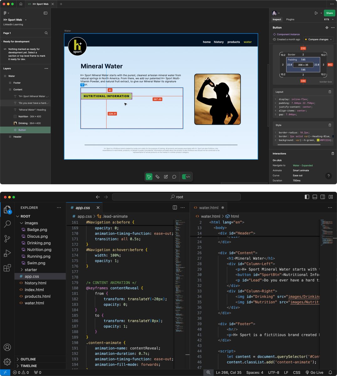 Wrapped up a set of recordings for a new LinkedIn Learning course this week on building interactions and animations from a Figma design prototype with considerations for designer/developer workflows!