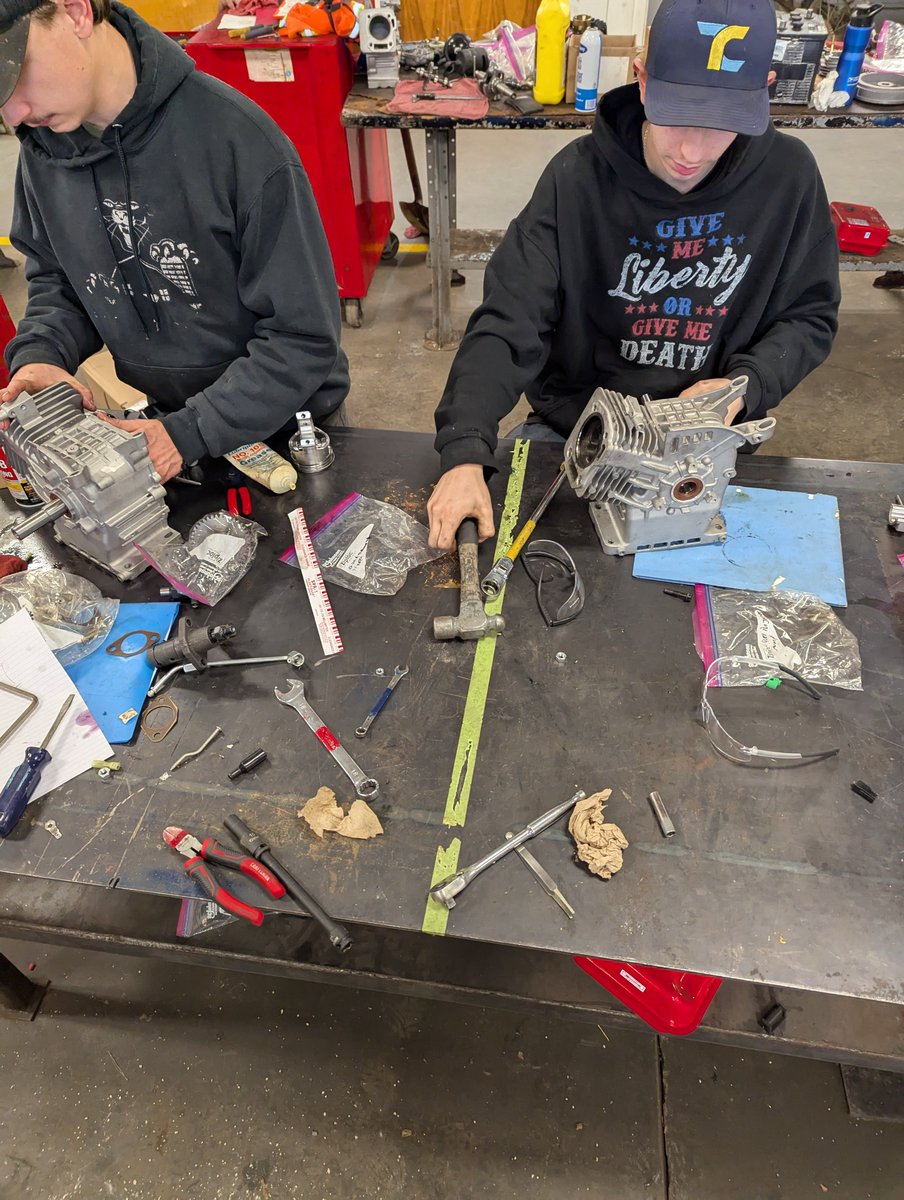 Our amazing Diesel Instructor, Scott is showcasing to his students a small diesel engine build from start to finish. Students received authentic industry related applied learning concepts that are applicable to each students career goals. <a href="/JohnDeere/">John Deere USA</a> <a href="/MackTrucks/">Mack Trucks</a> <a href="/freightliner/">Freightliner Trucks</a>
