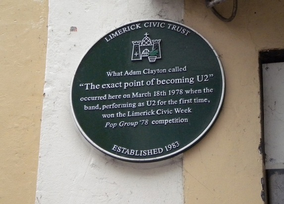 The Stella Ballroom in Limerick, where <a href="/U2/">U2</a> famously won a talent competition on 18th March, 1987.  A plaque marks the spot, to this day. 🏆