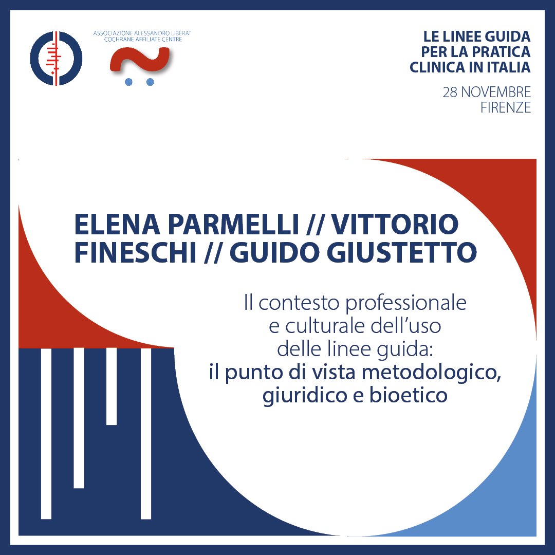 LE LINEE GUIDA PER LA PRATICA CLINICA IN ITALIA

🔸 Domani ad #associali24 ne discuteremo insieme a Firenze. Ci saranno, tra gli altri, Elena Parmelli, Vittorio Fineschi e Guido Giustetto.

👉🏼 Guarda il programma e iscriviti qui: associali.it/riunione-annua…