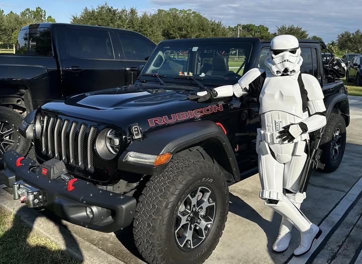 Just a Storm Trooper casually waiting for a ride…