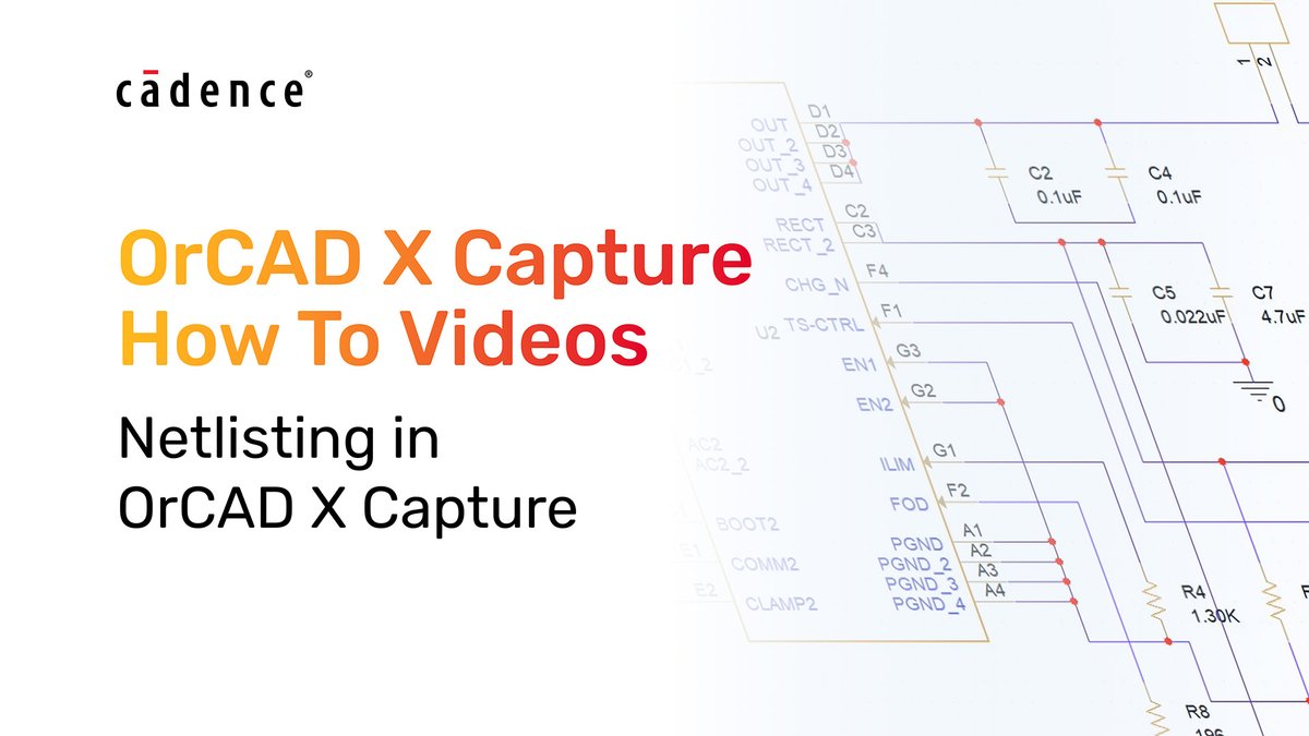 CadenceSDA's tweet image. Creating a Netlist for your designs is easer than ever with OrCAD X

youtube.com/watch?v=xUmRAO…

#PCBDesign