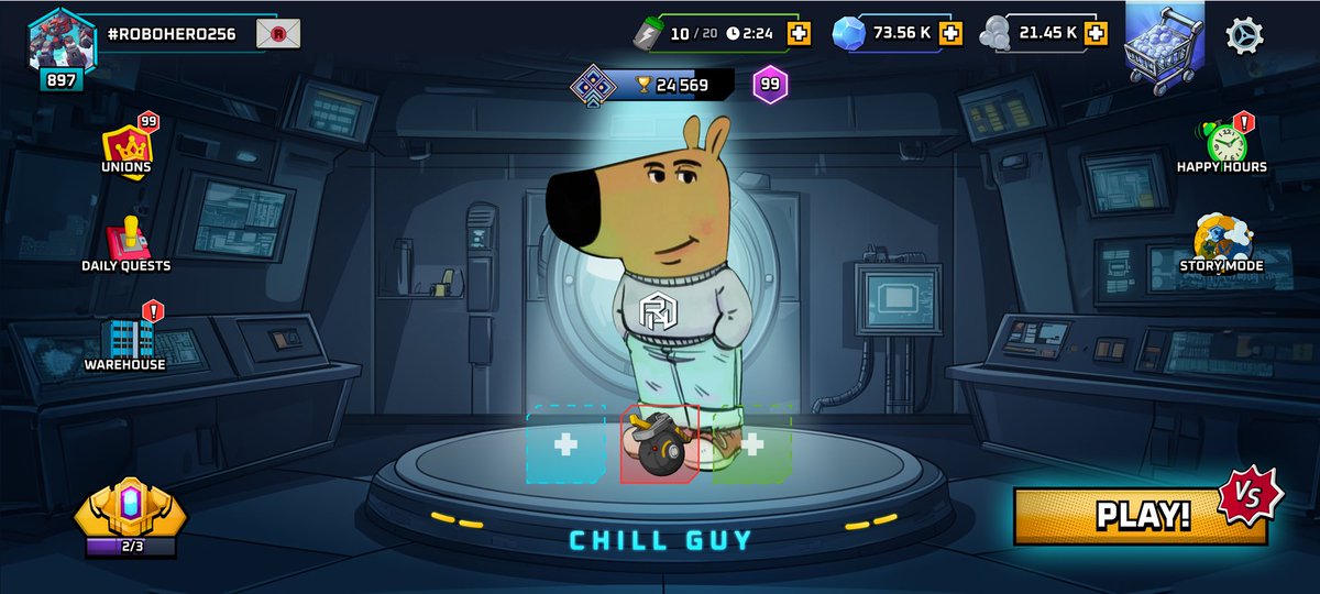 When you always picky in mobile games
but fr you're just a #chillguy really enjoying the new RoboHero update 🎮🤖