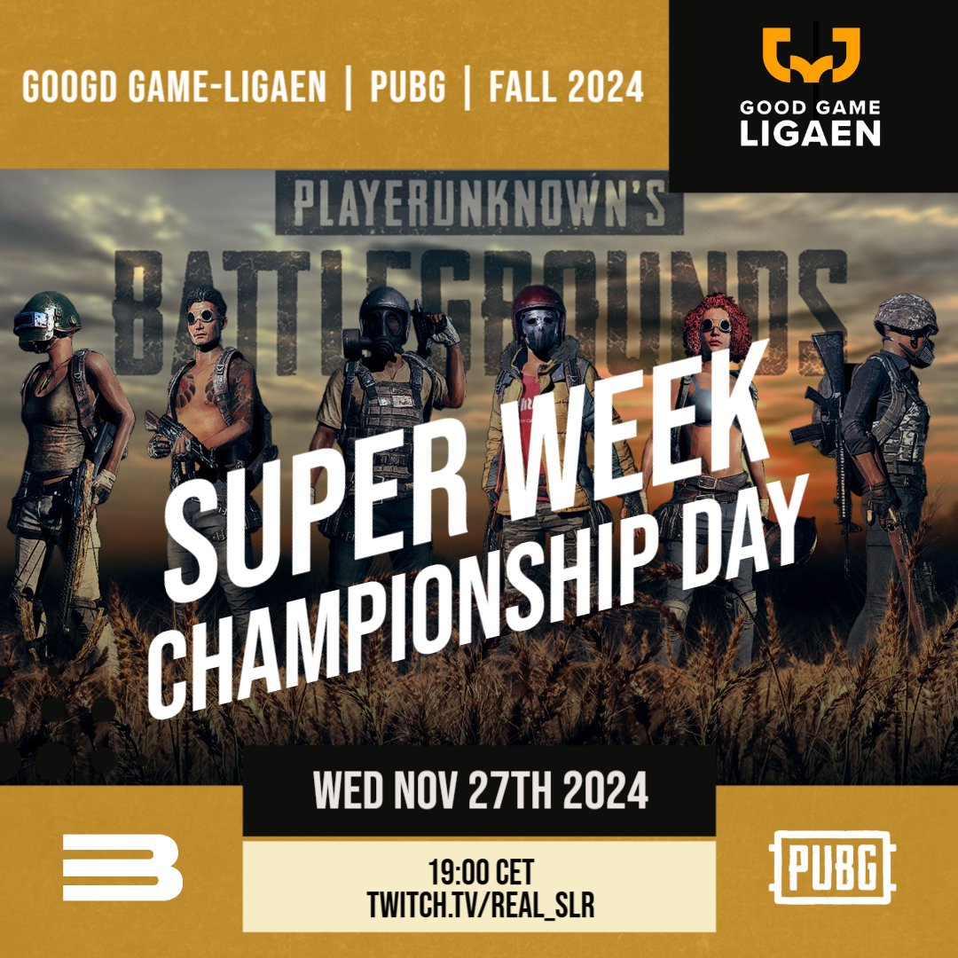 Bitfix Gaming (@bfgnorway) on Twitter photo CHAMPIONSHIP DAY | #PUBG | #SuperWeek
The final day is here, and it all comes down to this! With just a 32-point lead, the battle for the title is tighter than ever. Catch us live at 19:00 CET as we fight to claim the championship! 🔥
📺 twitch.tv/real_slr 
🎙️ <a href="/real_sLr/">sLr</a> CHAMPIONSHIP DAY | #PUBG | #SuperWeek
The final day is here, and it all comes down to this! With just a 32-point lead, the battle for the title is tighter than ever. Catch us live at 19:00 CET as we fight to claim the championship! 🔥
📺 twitch.tv/real_slr 
🎙️ <a href="/real_sLr/">sLr</a>