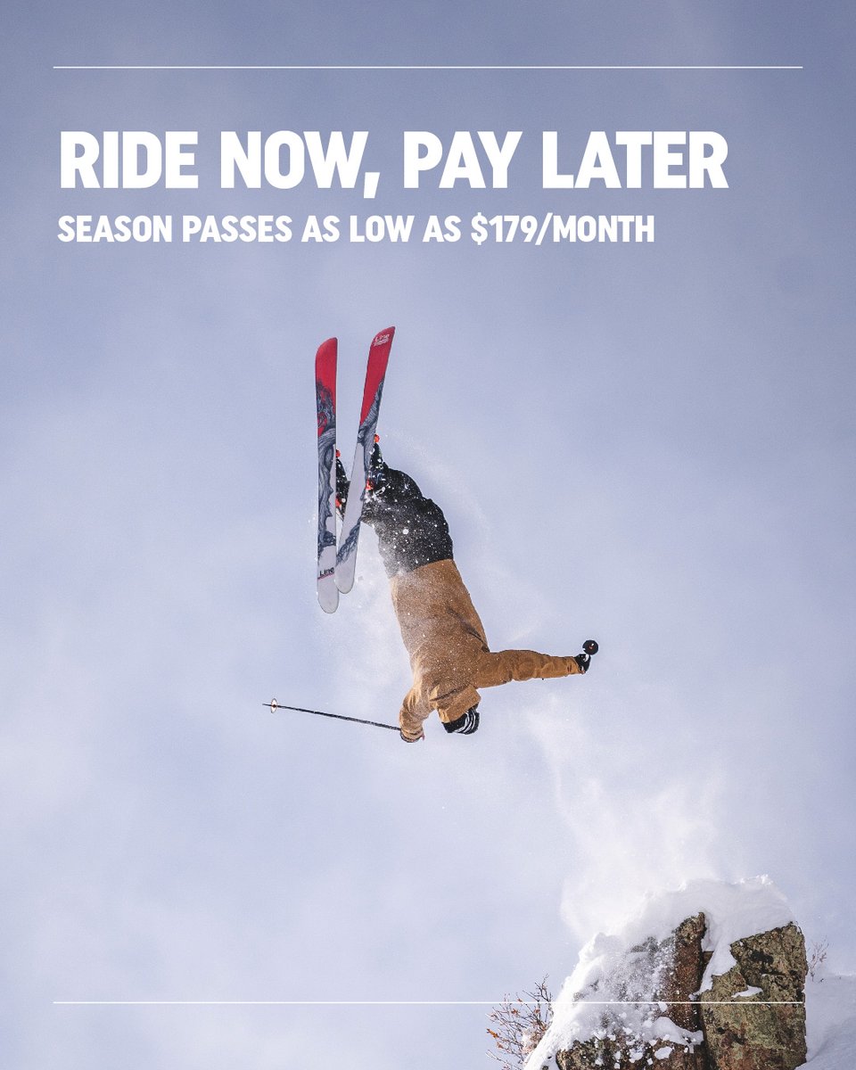 Powder Mountain (@powmow) on Twitter photo Black Friday Came Early🎉
Introducing Monthly Payment Plan options. You can secure your Powder Mountain Season Pass and all the unique benefits that come with it for as low as $179 a month. Skip the ticket lines and gear up for Opening Day!
🔗Link below
skinowpaylater.powdermountain.com/products/seaso… Black Friday Came Early🎉
Introducing Monthly Payment Plan options. You can secure your Powder Mountain Season Pass and all the unique benefits that come with it for as low as $179 a month. Skip the ticket lines and gear up for Opening Day!
🔗Link below
skinowpaylater.powdermountain.com/products/seaso…