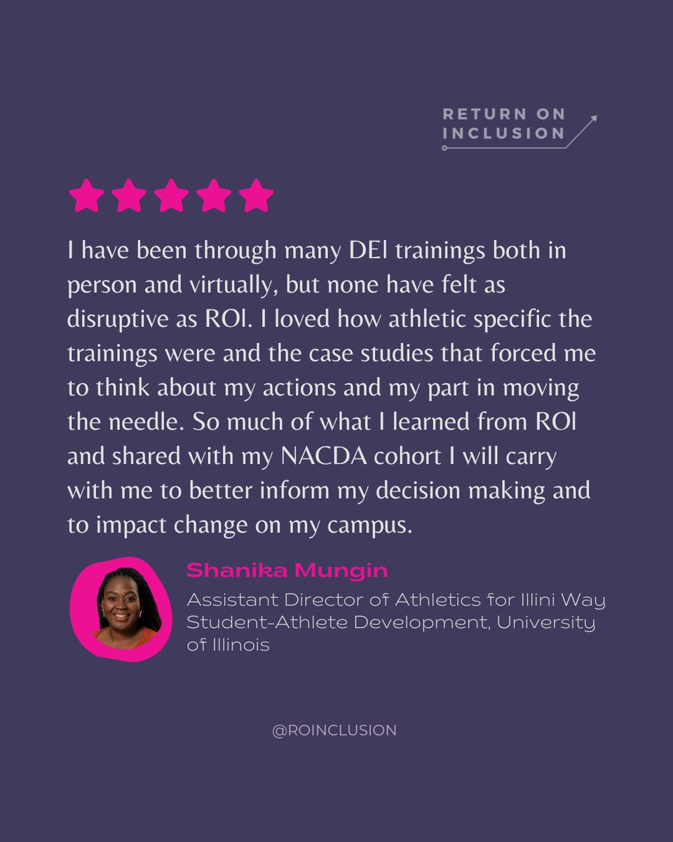 Confident leaders. Inclusive teams. The ROI Inclusive Leader Credentialing Program builds both. 

Visit bit.ly/496n4W5 to learn more and join the 350+ organizations transforming with ROI

#InclusiveLeadership #DEI #Inclusion #SportsCulture #ReturnOnInclusion