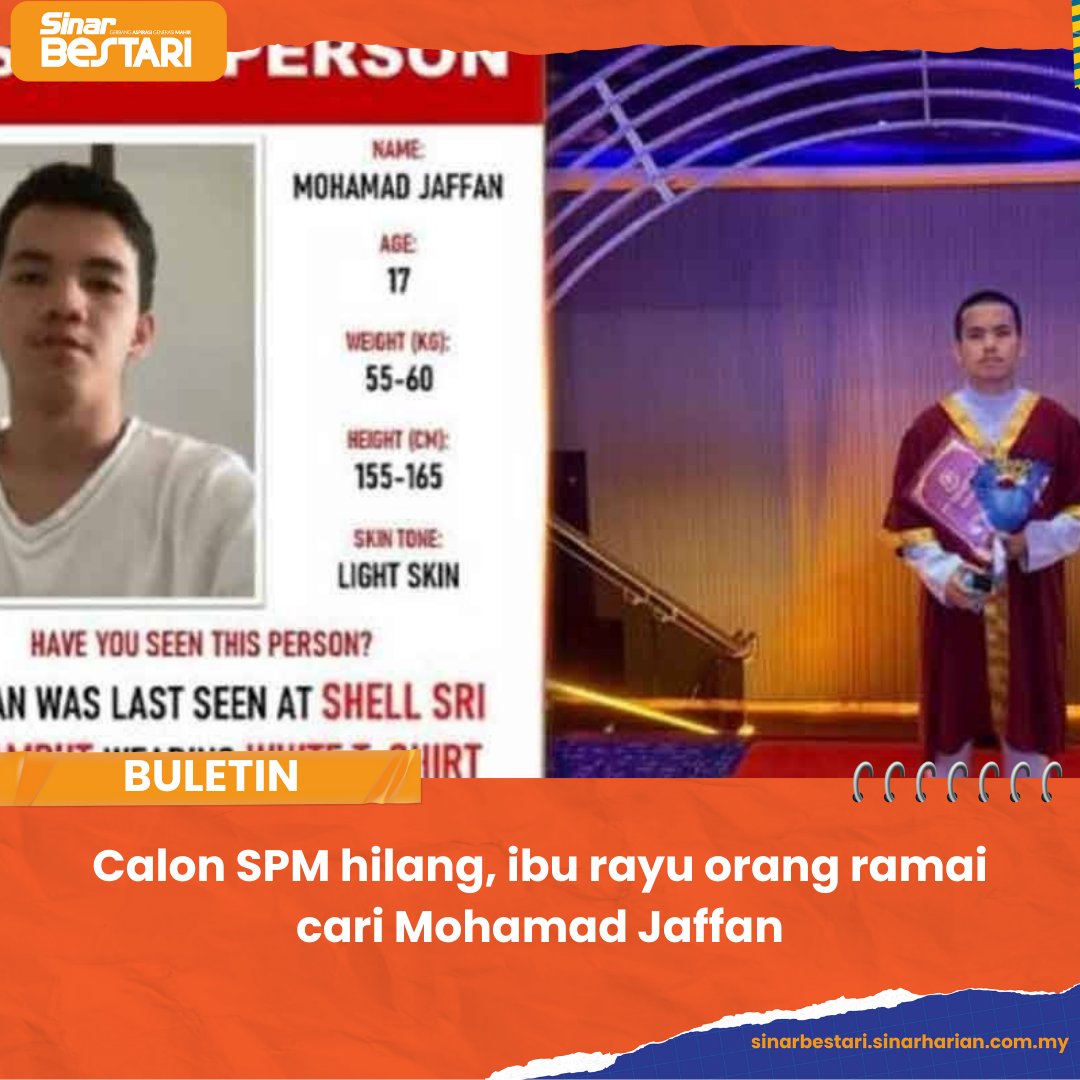 sinarbestarimy's tweet image. Baliklah dik, semua keluarga sedang mencari kamu. Kesian mereka. 

#sinarbestari #pendidikan #calon #spm2024