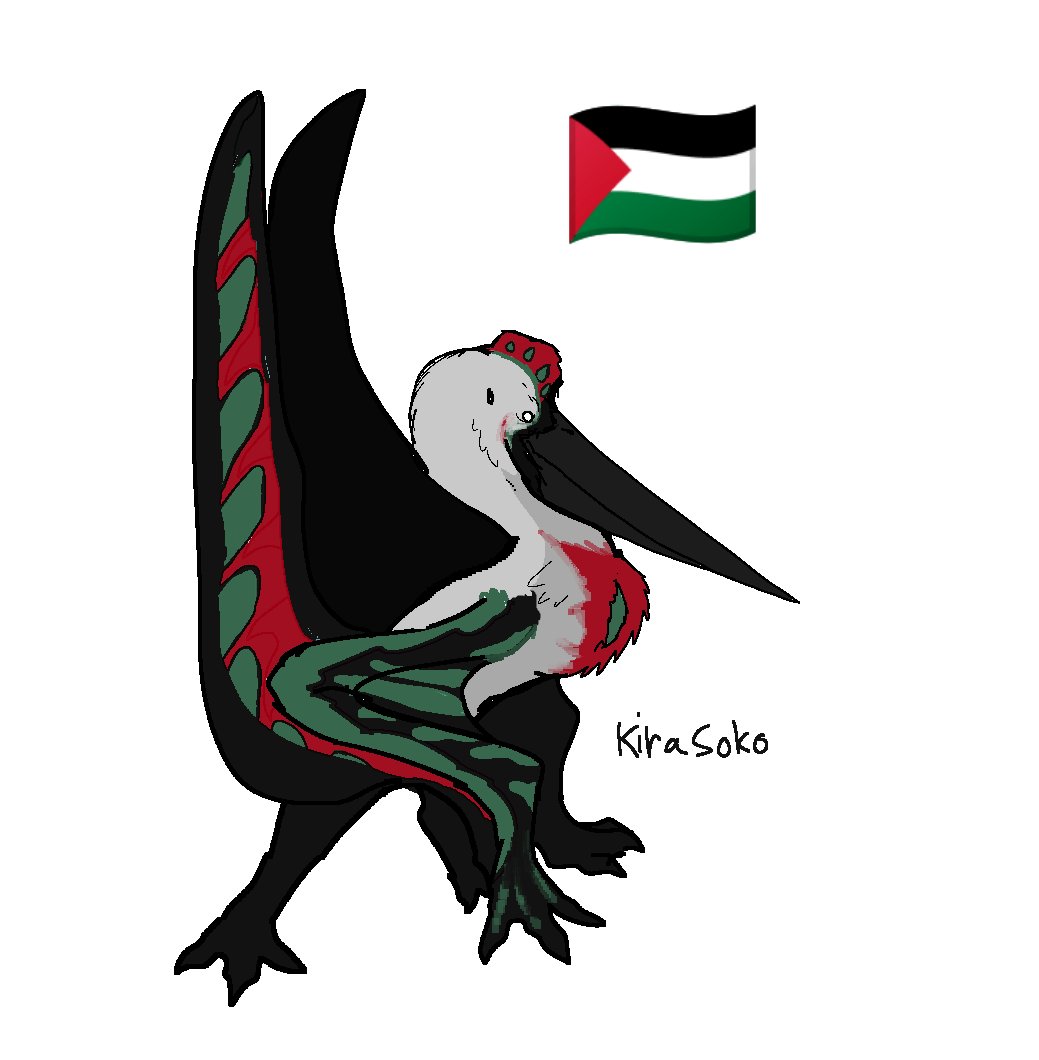 KiraSoko's tweet image. Palestine Pterosaur! 🇵🇸