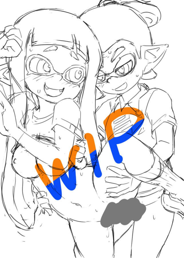 趣味絵クルミ&マリモHや、FANBOXイラストのラフ! 