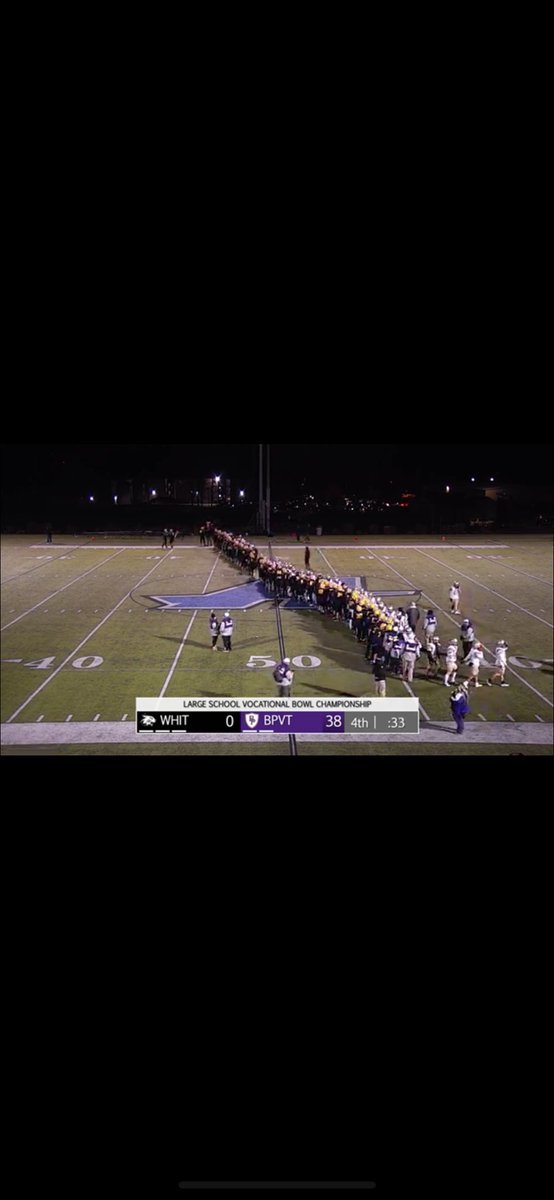 BPPrincipalVT's tweet photo. Three-Peat Champions - Congratulations to our players and coaches as they defeated @WhittierTechHS tonight 38-0 in the State Vocational Football Championship. 🏈🏆🏆🏈 #BPFootball #Champions @BayPathRVTHS_FB @BayPathSuper https://t.co/lY8VEBuOeK