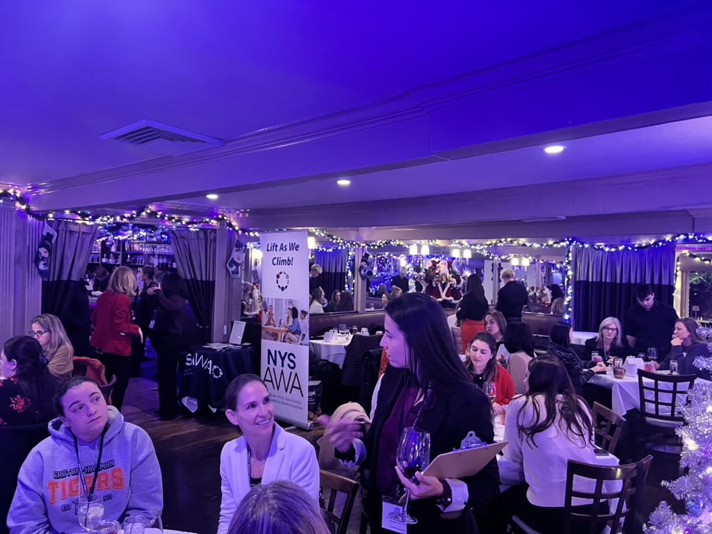 LHV_NYSAWA's tweet image. Amazing event this evening for the Lower Hudson Valley @NYS_AWA chapter! We had a fabulous turnout of women leaders who shared stories and support at our 2nd annual Lift As We Climb North Westchester event. We will be back Dec. 1, 2025!